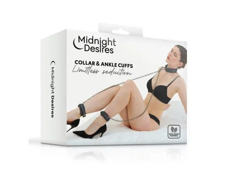 Collar con Esposas para Tobillos con Cadena Collar con Esposas para Tobillos con Cadena