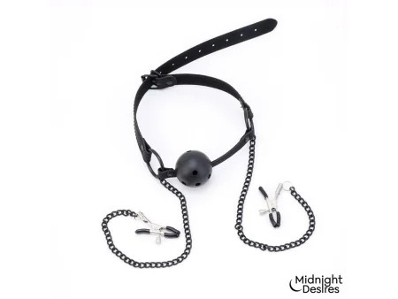 Pinzas para Pezones y Mordaza de Bola Pinzas para Pezones y Mordaza de Bola