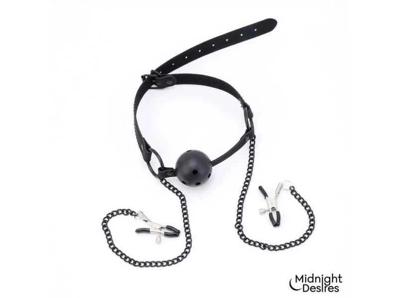 Pinzas para Pezones y Mordaza de Bola