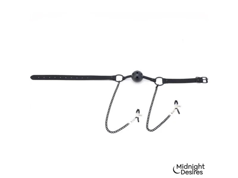 Pinzas para Pezones y Mordaza de Bola