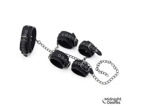 Set de Restricciones con Collar y Esposas Set de Restricciones con Collar y Esposas