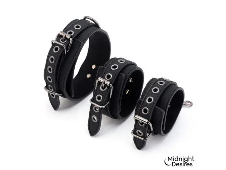 Set de Restricciones con Collar y Esposas Set de Restricciones con Collar y Esposas