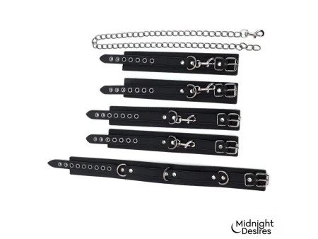 Set de Restricciones con Collar y Esposas Set de Restricciones con Collar y Esposas