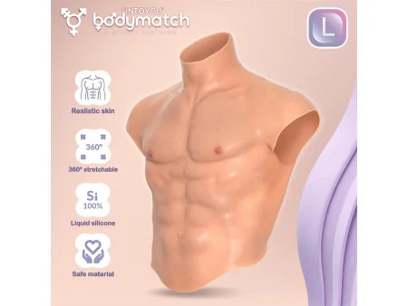 Boomax Traje Torso Masculino Hiperrealista Silicona Liquida Talla L