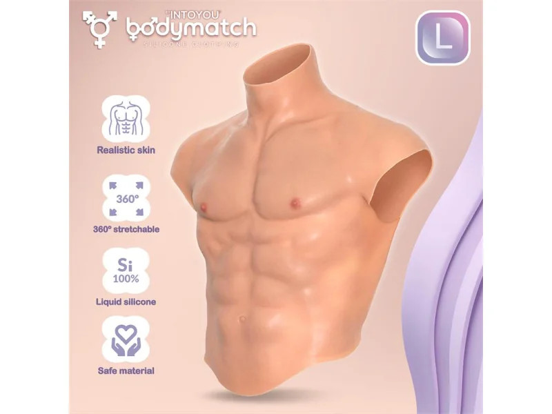 Boomax Traje Torso Masculino Hiperrealista Silicona Liquida Talla L