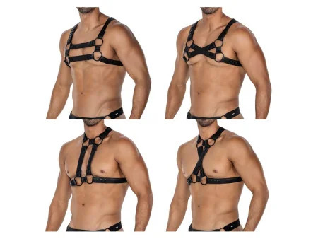 H4RNESS06 Arnes de Pecho 4WAY Negro Talla Unica