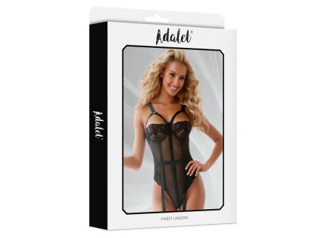 Ariana Body con Liguero y Ligas Negro