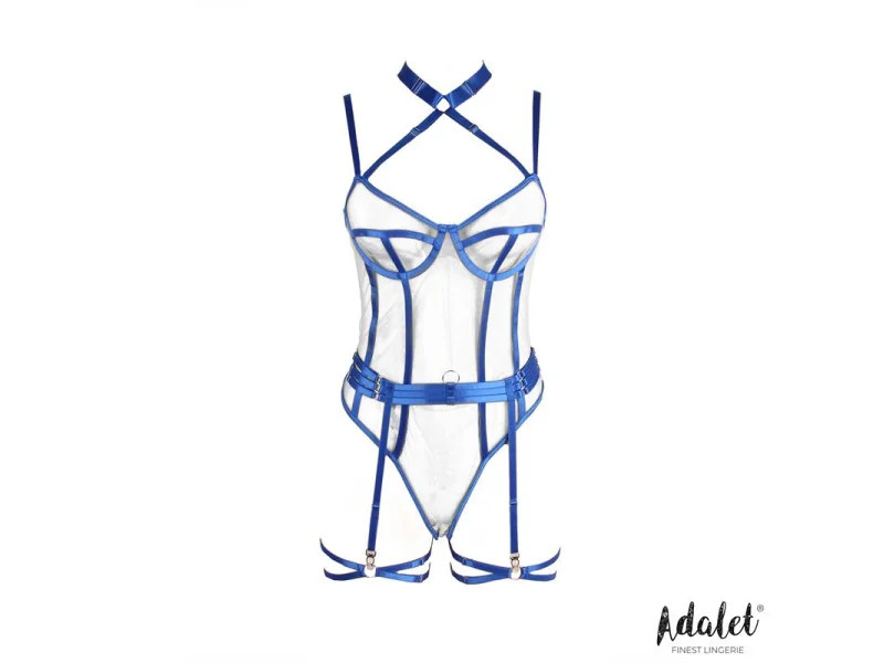 Killye Teddy de Malla con Tiras con Ligas Azul