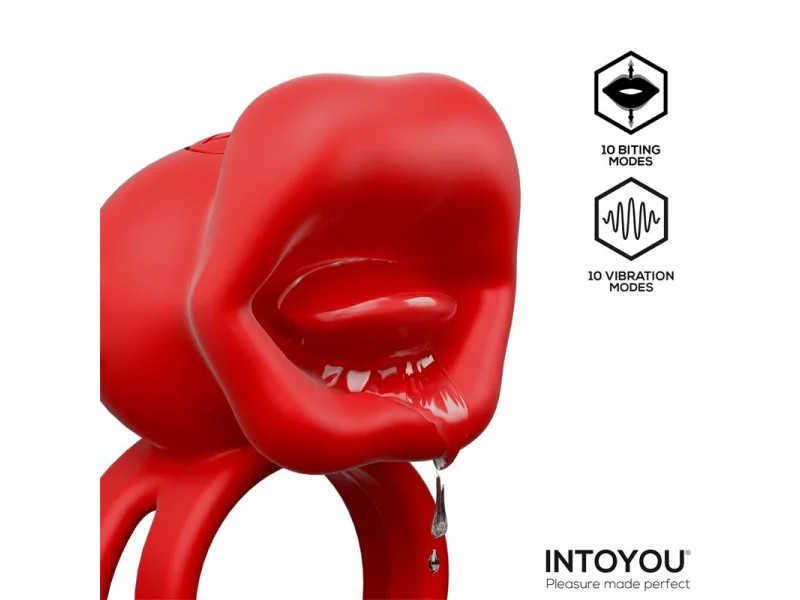 Bittey Anillo Vibrador con Biting Mordisqueo