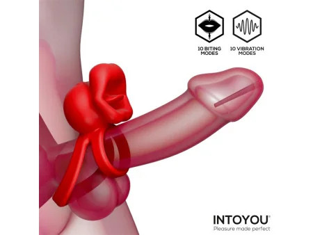 Bittey Anillo Vibrador con Biting Mordisqueo