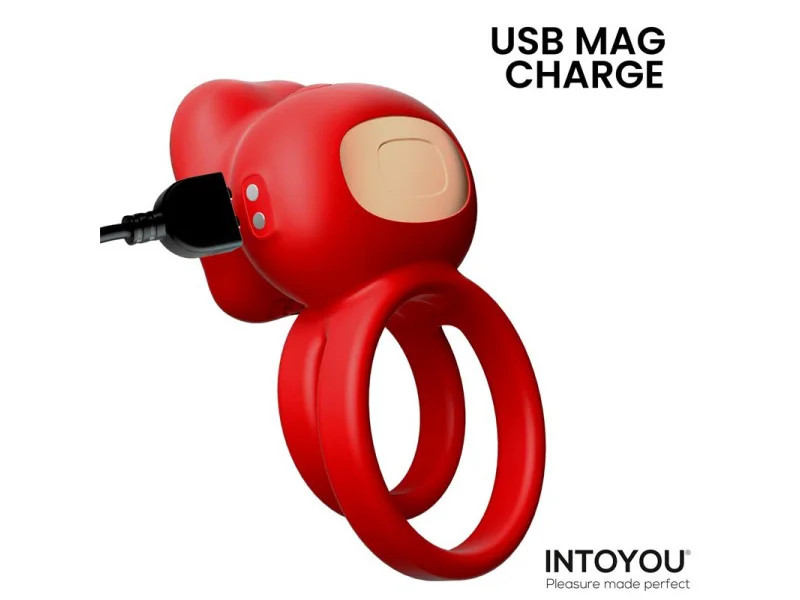 Bittey Anillo Vibrador con Biting Mordisqueo