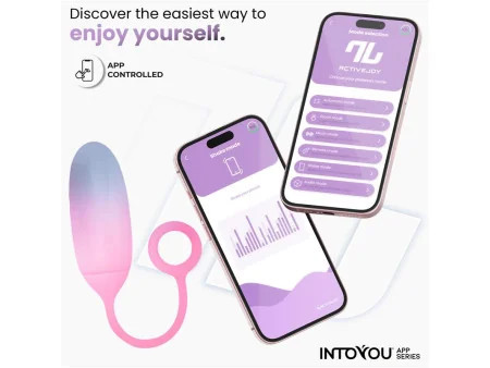 Huevo Silicona Doble Capa con APP Azul Rosa