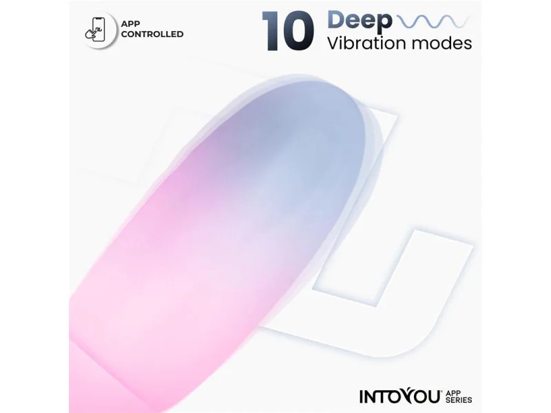 Huevo Silicona Doble Capa con APP Azul Rosa