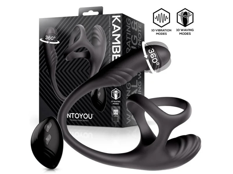 Kamber Plug Anal Vibracion y Waving 360º y Estimulador Testiculos