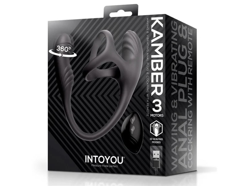 Kamber Plug Anal Vibracion y Waving 360º y Estimulador Testiculos