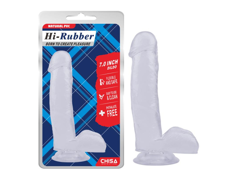 Dildo Hi Rubber 7 Transparente