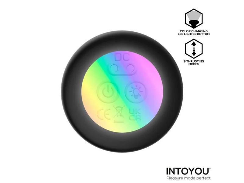 Krax Plug Anal con Vibracion Thrusting y Luz Led con Control Remoto