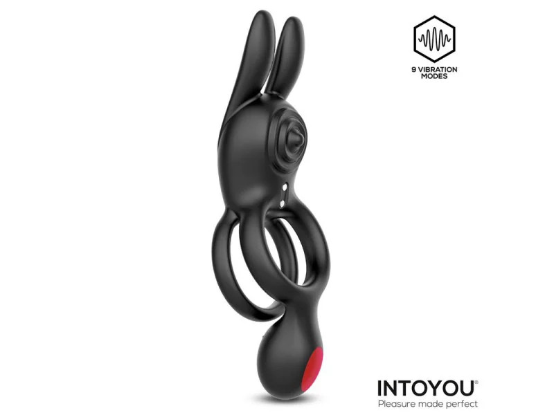 Konny Anillo Vibrador Doble con Conejito y Control Remoto