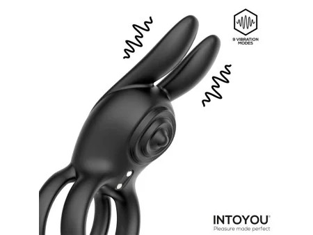 Konny Anillo Vibrador Doble con Conejito y Control Remoto