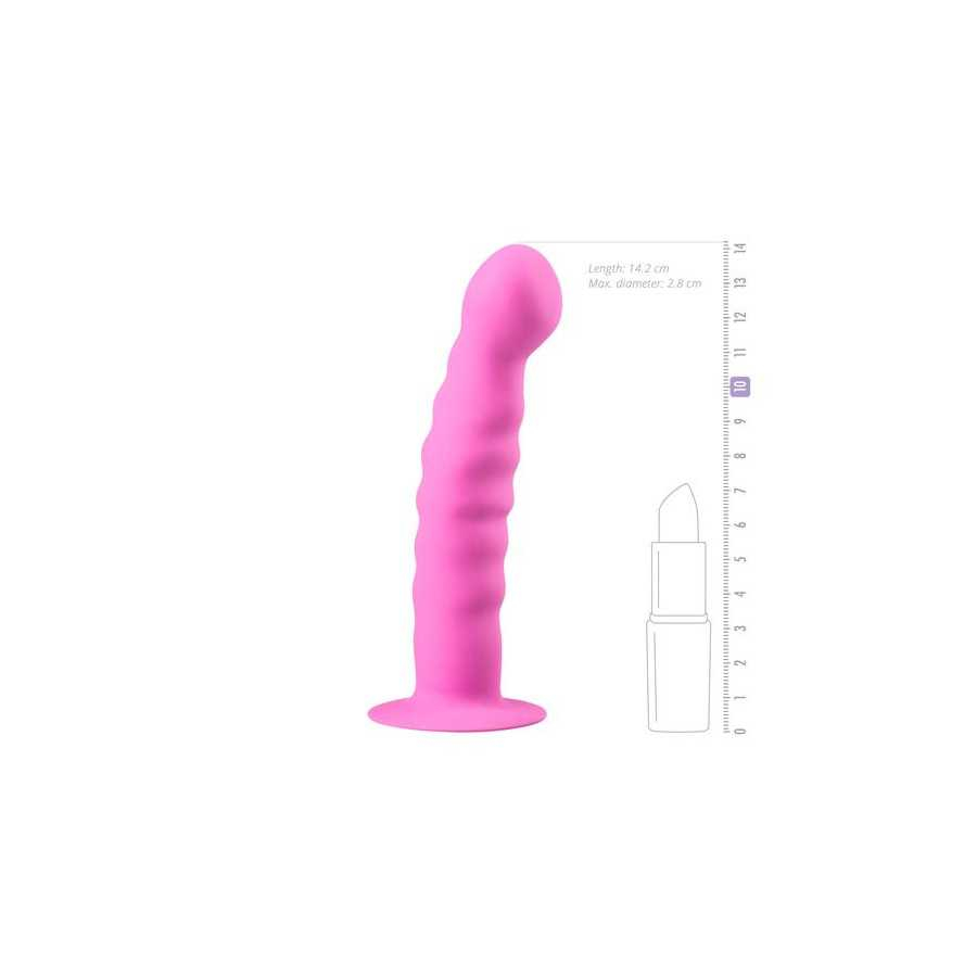 Dildo con Ventosa de Silicona Rosa