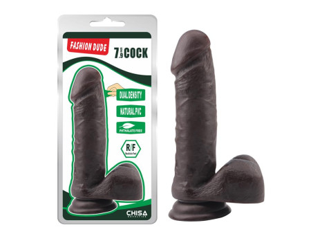 Dildo Dual Density Fashion Dude 79 Marron Dildo Dual Density Fashion Dude 79 Marron