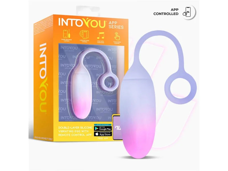 Huevo Silicona Doble Capa con APP Rosa Azul