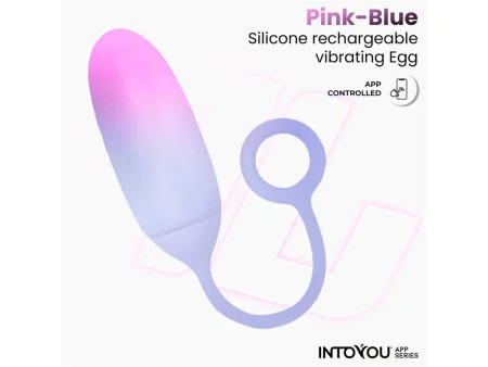 Huevo Silicona Doble Capa con APP Rosa Azul