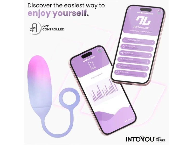 Huevo Silicona Doble Capa con APP Rosa Azul