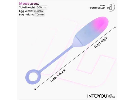 Huevo Silicona Doble Capa con APP Rosa Azul