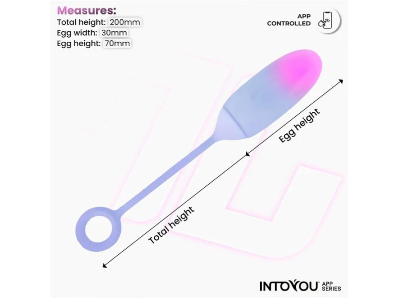 Huevo Silicona Doble Capa con APP Rosa Azul