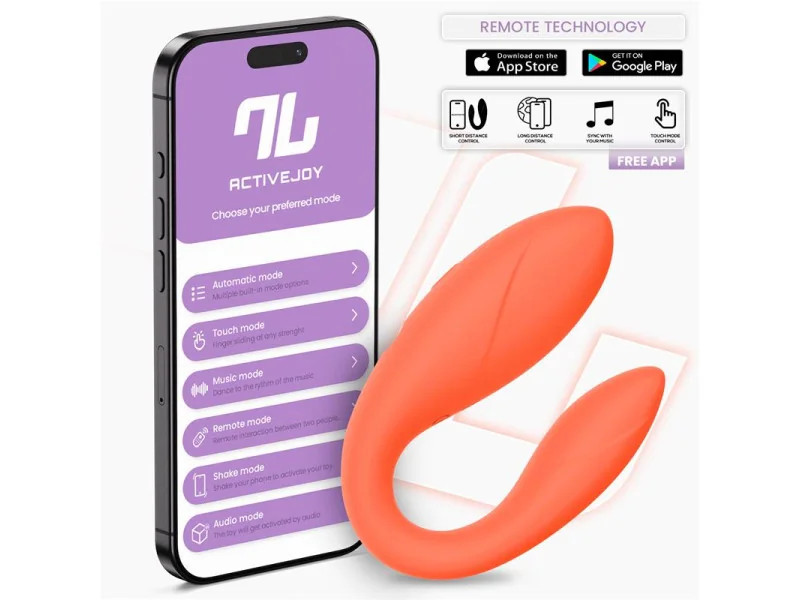 Juguete para Parejas con APP Flexible Salmon