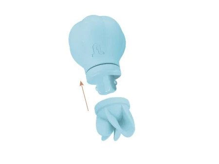 Estimulador Caress Vibracion y Rotacion Light blue