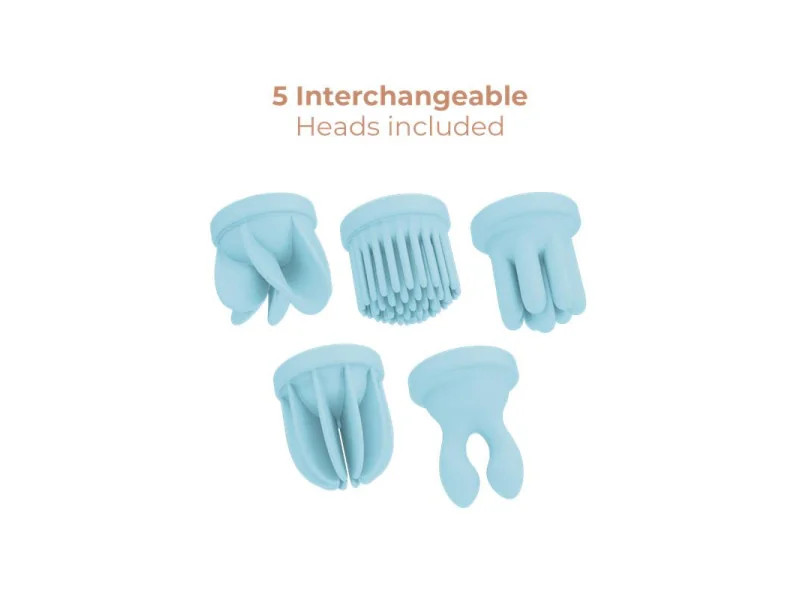 Estimulador Caress Vibracion y Rotacion Light blue