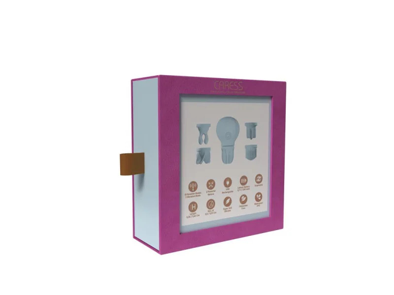 Estimulador Caress Vibracion y Rotacion Light blue