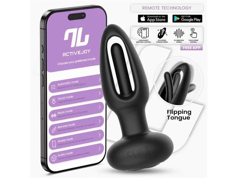 Zack Plug Anal con Flipping Tongue y Vibracion con App