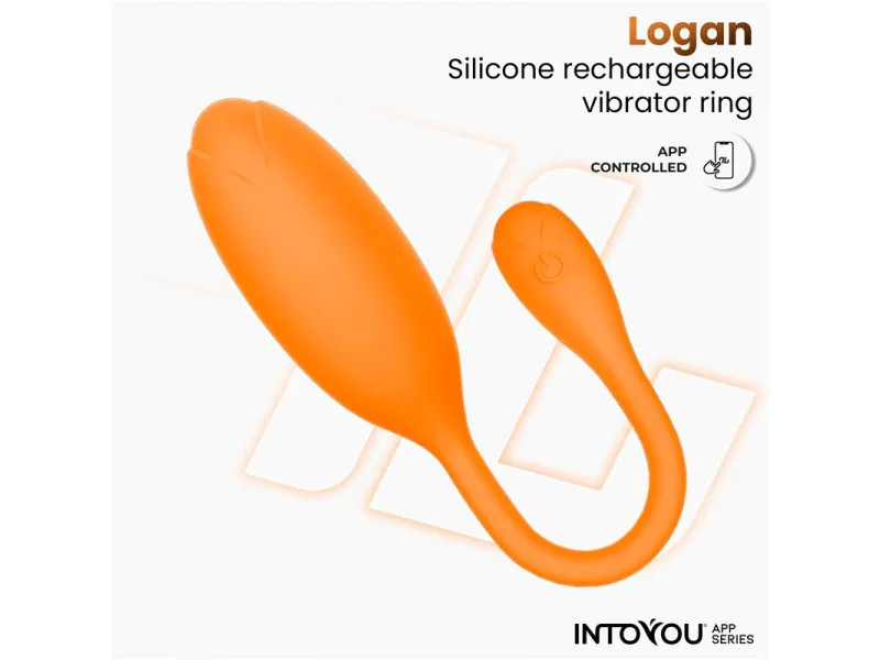 Logan Huevo Vibrador con APP Silicona Unibody Naranja