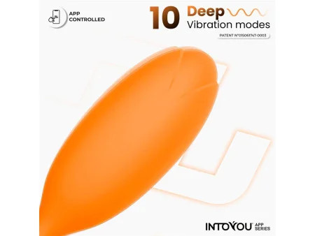 Logan Huevo Vibrador con APP Silicona Unibody Naranja