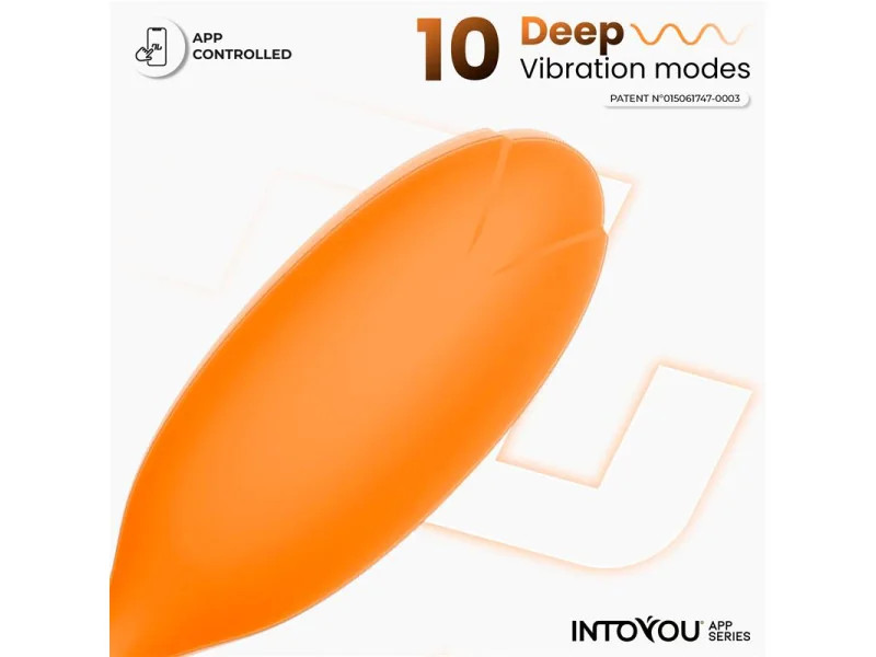 Logan Huevo Vibrador con APP Silicona Unibody Naranja