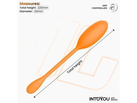 Logan Huevo Vibrador con APP Silicona Unibody Naranja