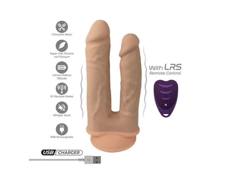 Dildo Doble Penetracion 2 Motores Control Remoto