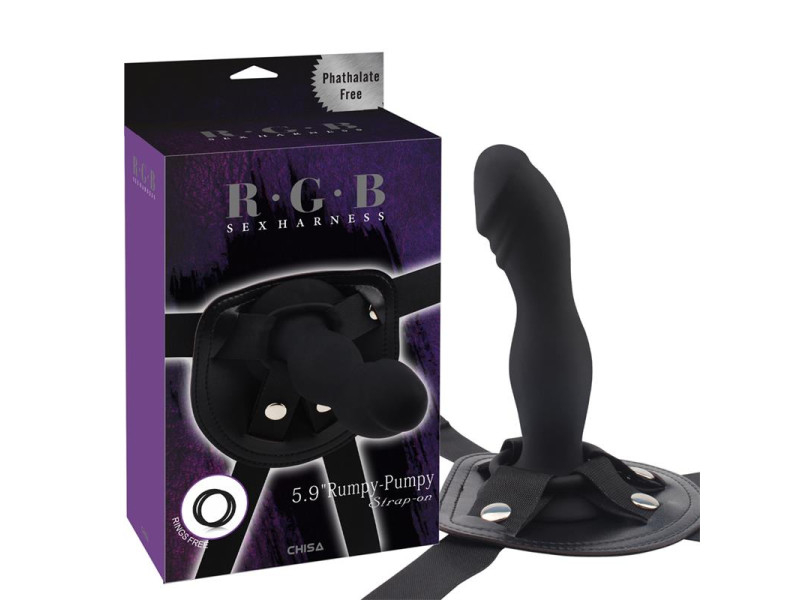 Arnes con Dildo Rumpy Silicona Negro