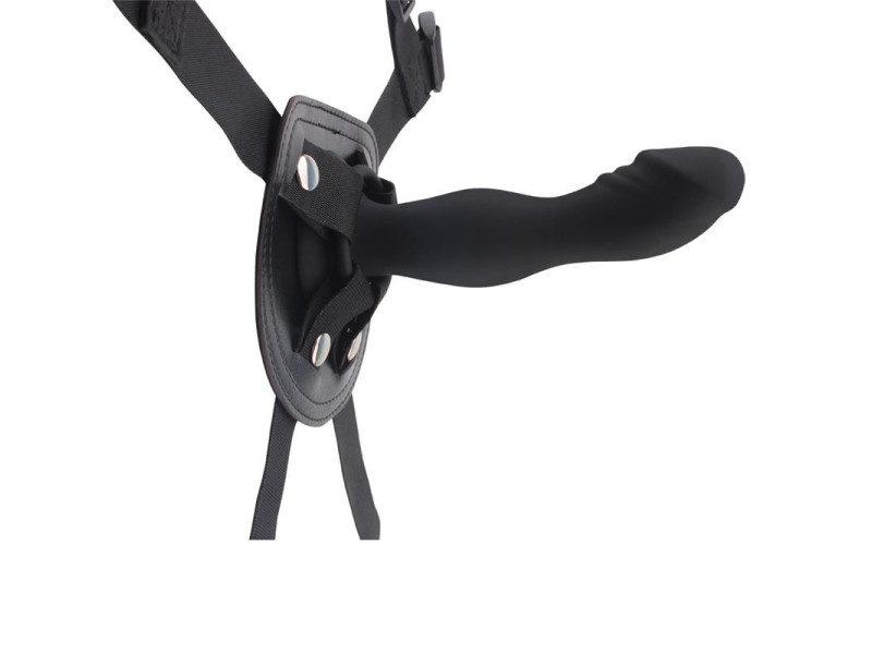 Arnes con Dildo Rumpy Silicona Negro