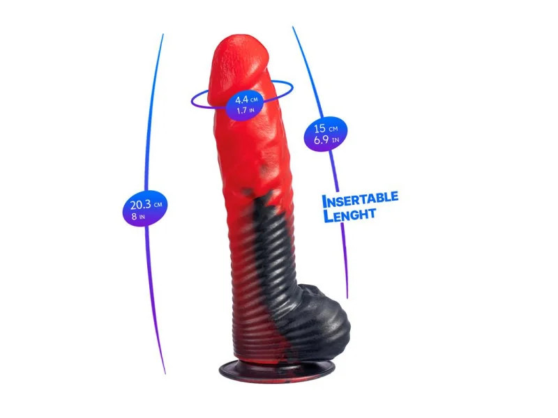 Dildo Silicona Liquida Devil Red 8