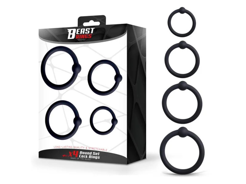 Set de 4 Anillos para el Pene Silicona