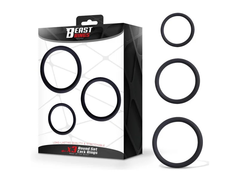 Set de 3 Anillos para el Pene Silicona S M y L