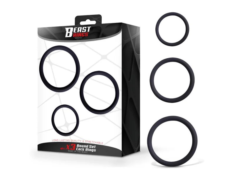 Set de 3 Anillos para el Pene Silicona S M y L
