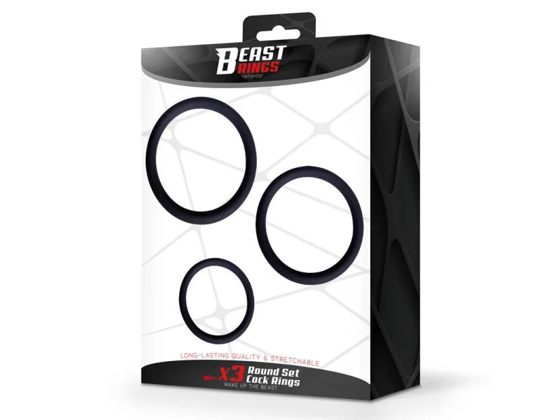 Set de 3 Anillos para el Pene Silicona S M y L