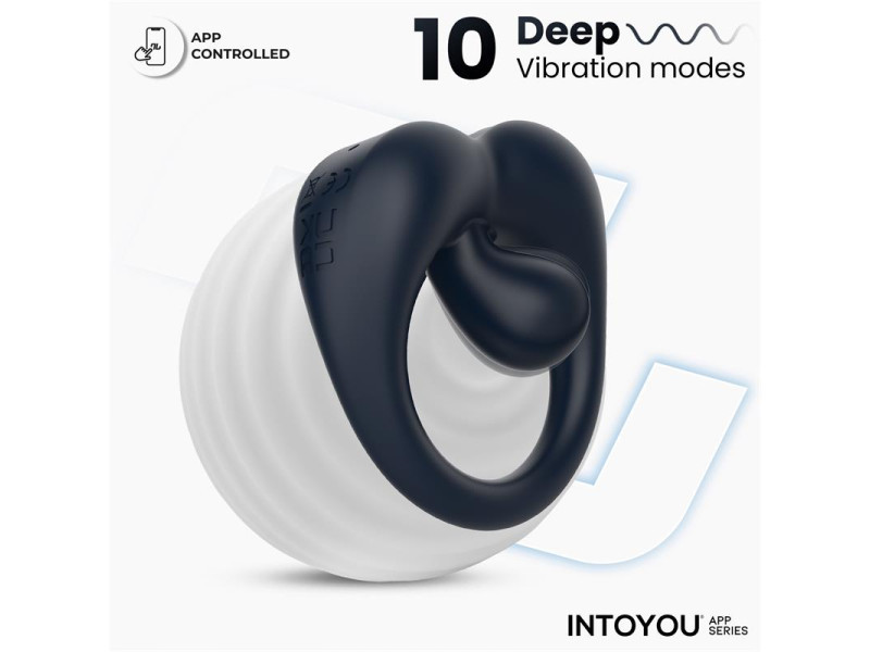 Kenny Anillo Vibrador con Estimulador de Clitoris y APP Azul Oscuro