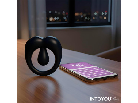 Kenny Anillo Vibrador con Estimulador de Clitoris y APP Azul Oscuro