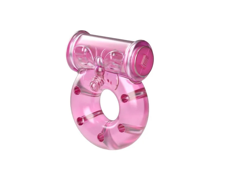 Baile Anillo Vibrador con Preservativo Color Rosa